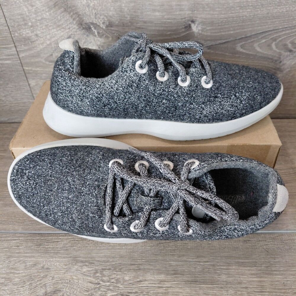 Allbirds Wool Runners Shoes Women 10 Gray White Athletic Walking Comfort Sneaker